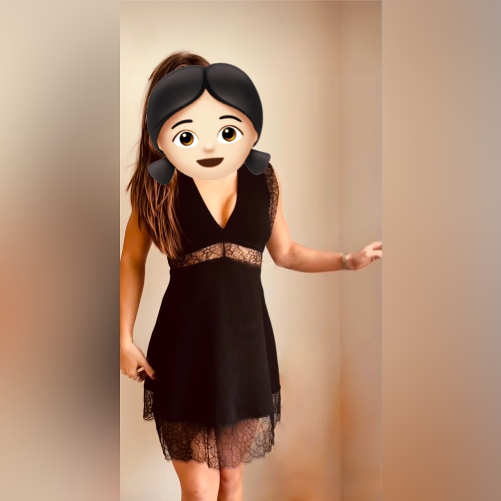 Sandro Sleeveless V-Neck Lace Dress